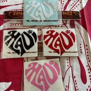 590. MAUI Flower Vinyl Stickers MADE IN HAWAII NEW